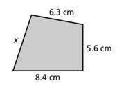 The perimeter of the polygon is 27.4 centimeters. Write and solve an equation to find the unknown s