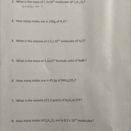 Can anyone answer these with the work please?