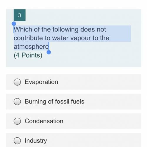Which of the following does not contribute to water vapour to the atmosphere