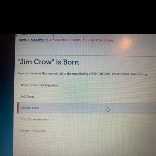 Jim Crow is Born

Identify the terms that are related to the establishing of the Jim Crow era i