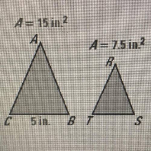 Triangles ABC and RST are similar. Find ST.