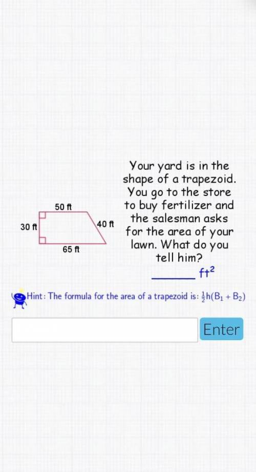 Find the area of trapezoid​