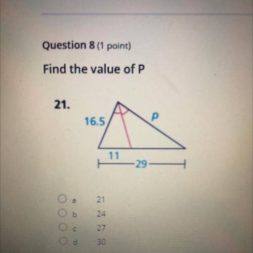 Find the value of P (multiple choice)