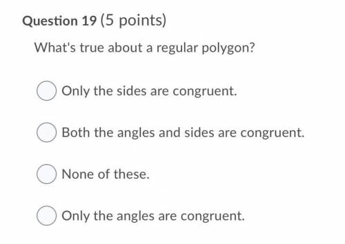 What's true about a regular polygon?