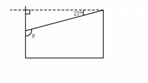 NEED HELP ASAP

One side of a trapezoid has been extended and the dotted line forms a right an