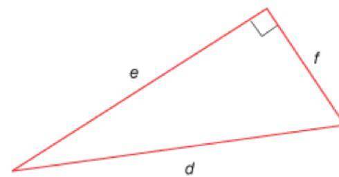Which one of these statements correctly states Pythagoras' Theorem for the following diagram?

a)