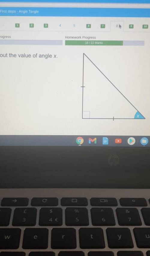 Work out the value of angle x, 90 degrees​