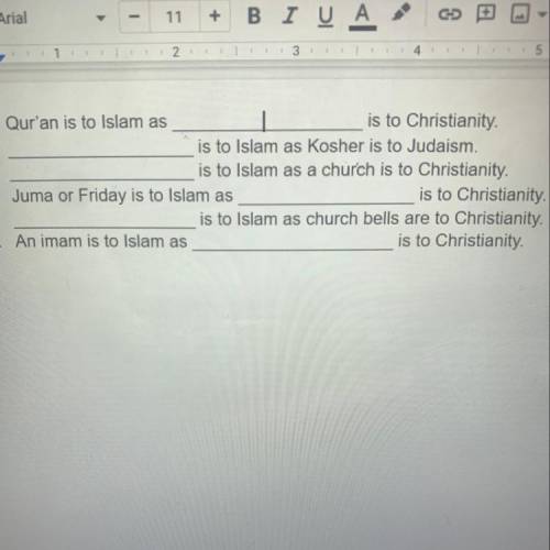 Help please I don't get these (Muslim study