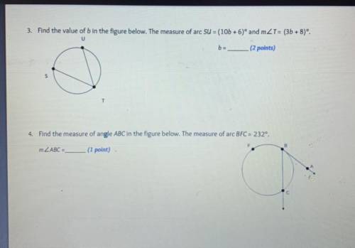 Special Angles and Arcs.

Please help with these two questions and explain the steps. Will attach