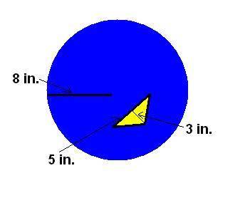 What is the approximate area that is shaded blue?

A. 193 in²
B. 28 in²
C. 41 in²
D. 56 in²