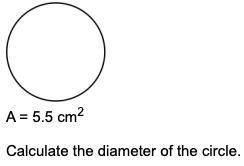 Calculate the diameter of the circle