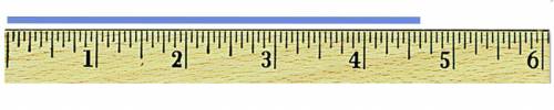 How long is the blue line in inches? Enter your final answer as a simplified mixed fraction.