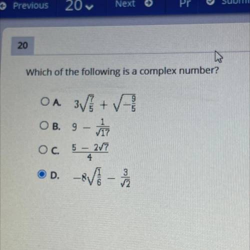 Which of the following is a complex number