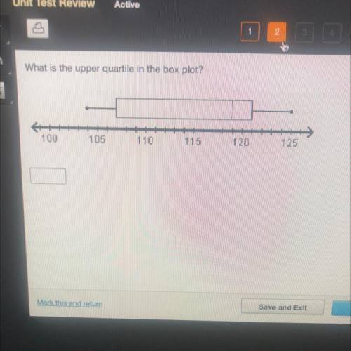 What is the upper quartile in the box plot?