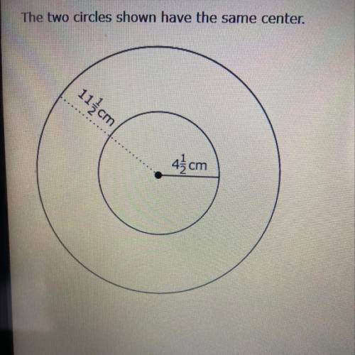 To the nearest centimeter, how much greater is the circumference of the

larger circle?
7 cm
16 cm