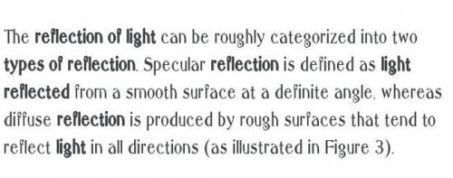 Light is reflected how many ways?