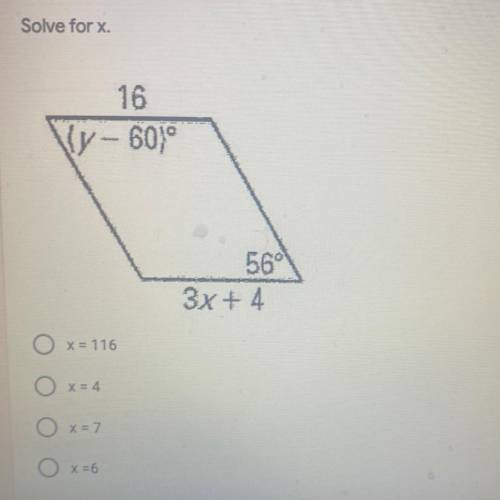 Solve for X 
Solve for X 
Solve for X