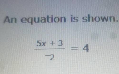 An equation is shown.(See picture)What is the value of x​