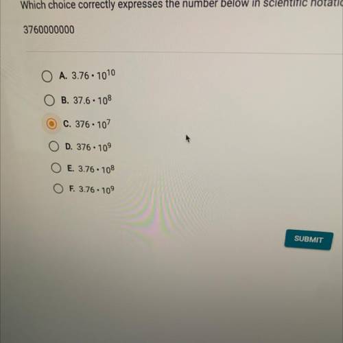 Is my answer choice correct ?