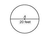 What is the exact circumference of the circle?

A 10π ft
B 20π ft
C 40π ft
D 60π ft
