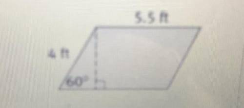 What is the area of this parallelogram? the perimeter is 19