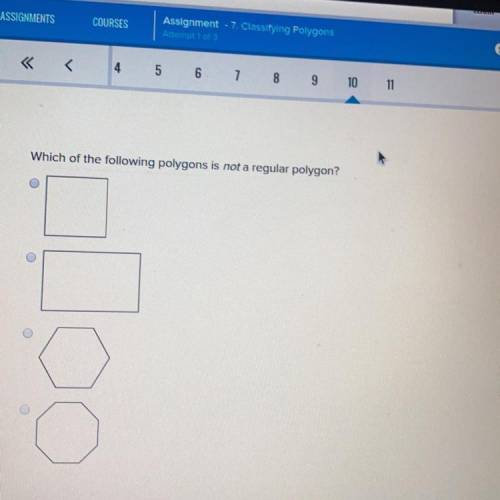Which of the following polygons is not a regular polygon?