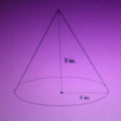 Will give brainleist!

Find the Volume of the cone. (Round to the nearest integer.)
276 in
151 in