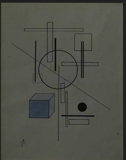 What types of shape is being featured in El Lissitzky’s “Composition” from 1920?

A.OrganicB.Geome