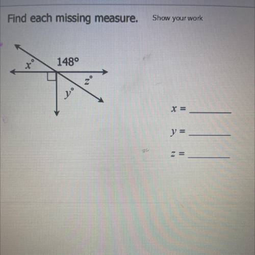 Find each missing measure.