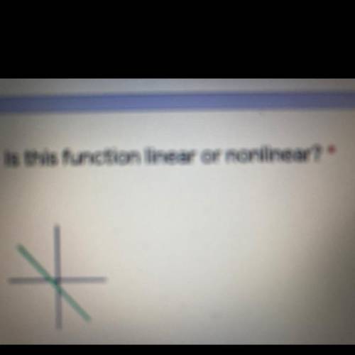 Is this function linear or nonlinear? *