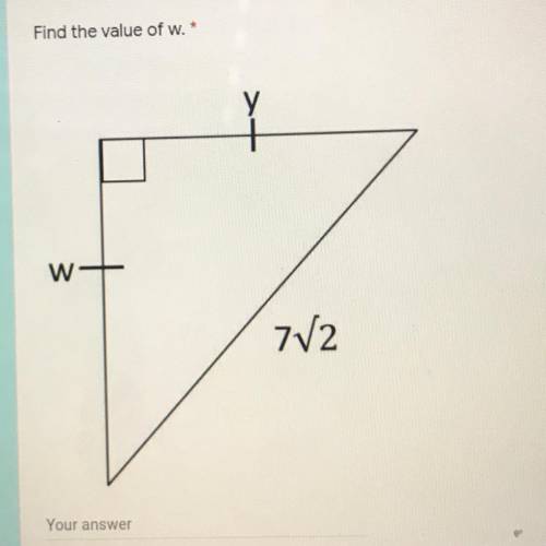 (Urgent plz help :”) )Find the value of w.