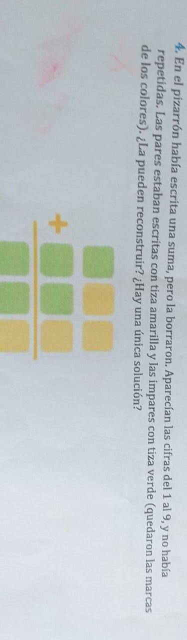 necesito ayuda, los verdes tienen que ir con 1, 3, 5, 7 y 9 y los amarillos con 2, 4, 6, 8 y el res