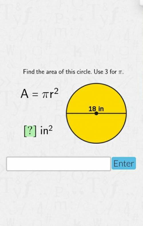 Find area of circle ​