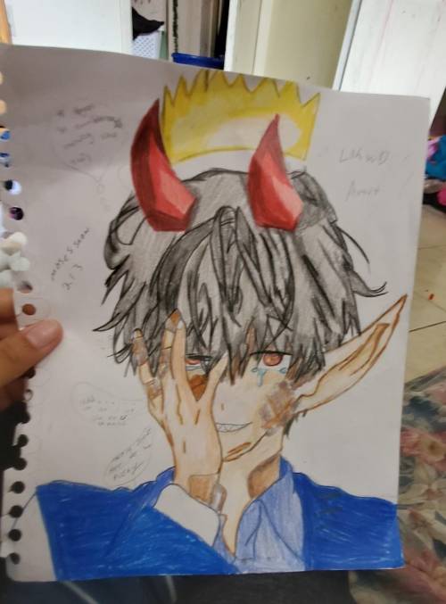 I drew this and I wanted to ask everyone opinion on it he is the new demon king​