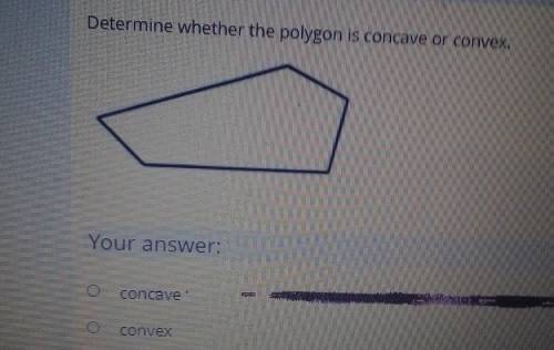 Determine whether the polygon is concave or convex​