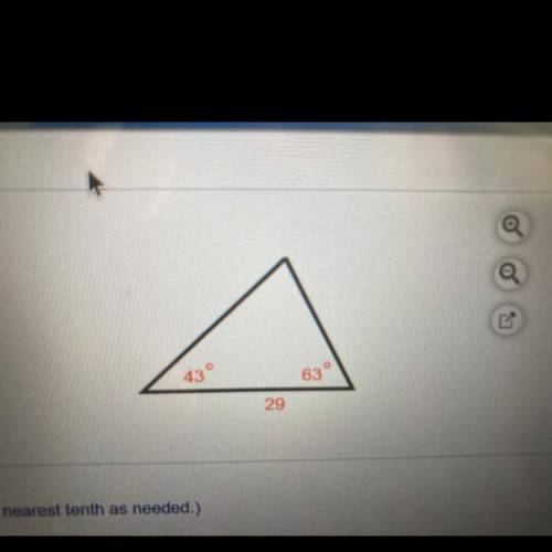 Find the perimeter of the triangle to the right