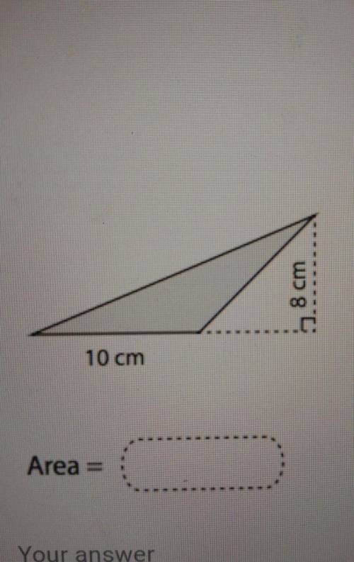 8 cm c 10 cm Area = answer fast plzz​