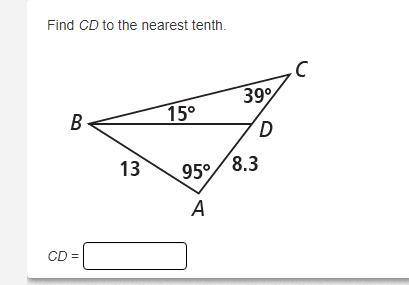 Find CD to the nearest tenth.