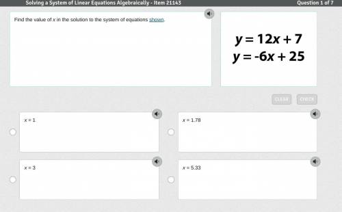 Solving a system of linear equations algebraically:
