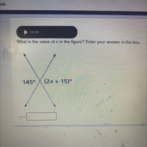 What is the value of the x in the figure? Plz help ASAP