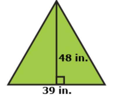 What is the approximate area of the triangle in square feet.

a. 6.5 ft
b. 13
c.78
d. 156