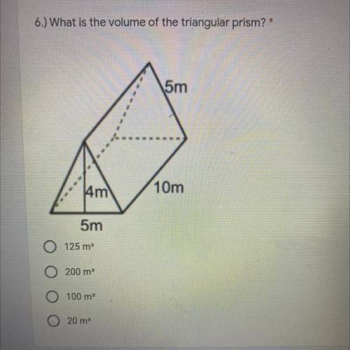 PLZ HELP IM IN A HURRY.!.!.!What is the volume of the triangular prism? :()