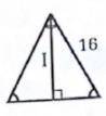 Solve for I in the isosceles triangle.
