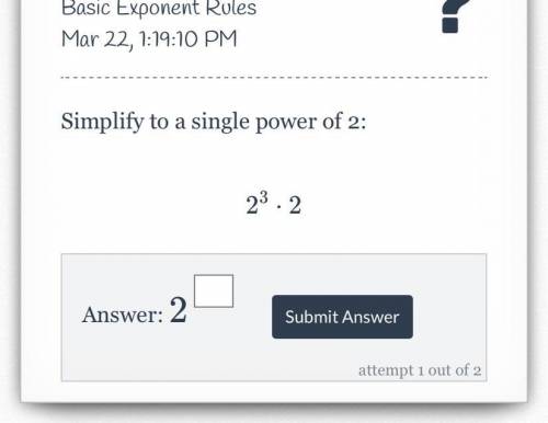 Simplify to a single power of 2