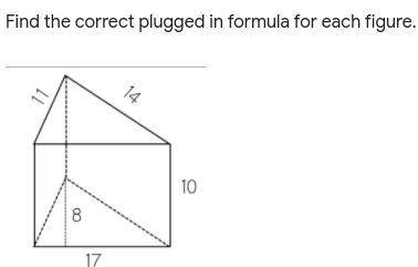 Find the correct plugged-in formula for each figure.