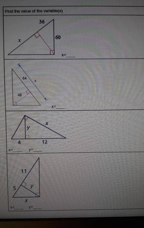 Can someone please help? (Its similarities in right triangles)​