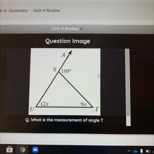 What is the measurement angle of T