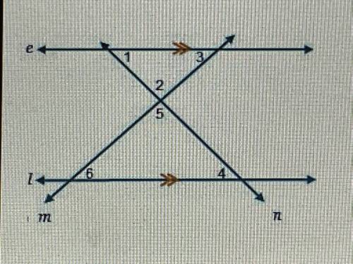 PLEASE HURRY

Line L is parallel to line E in the figure below.
Which statements a