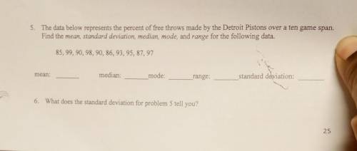 the data below represents the percent of free throws made by the Detroit Pistons over a ten game sp