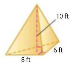 What is the volume of the pyramid? 
DO NOT ROUND UR NUMBER!!!